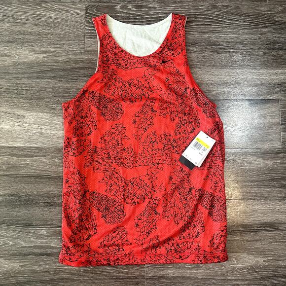 Nike Dri-FIT Reversible Basketball Jersey Red Gray Men's Size Small FB7055-657 - Picture 1 of 5